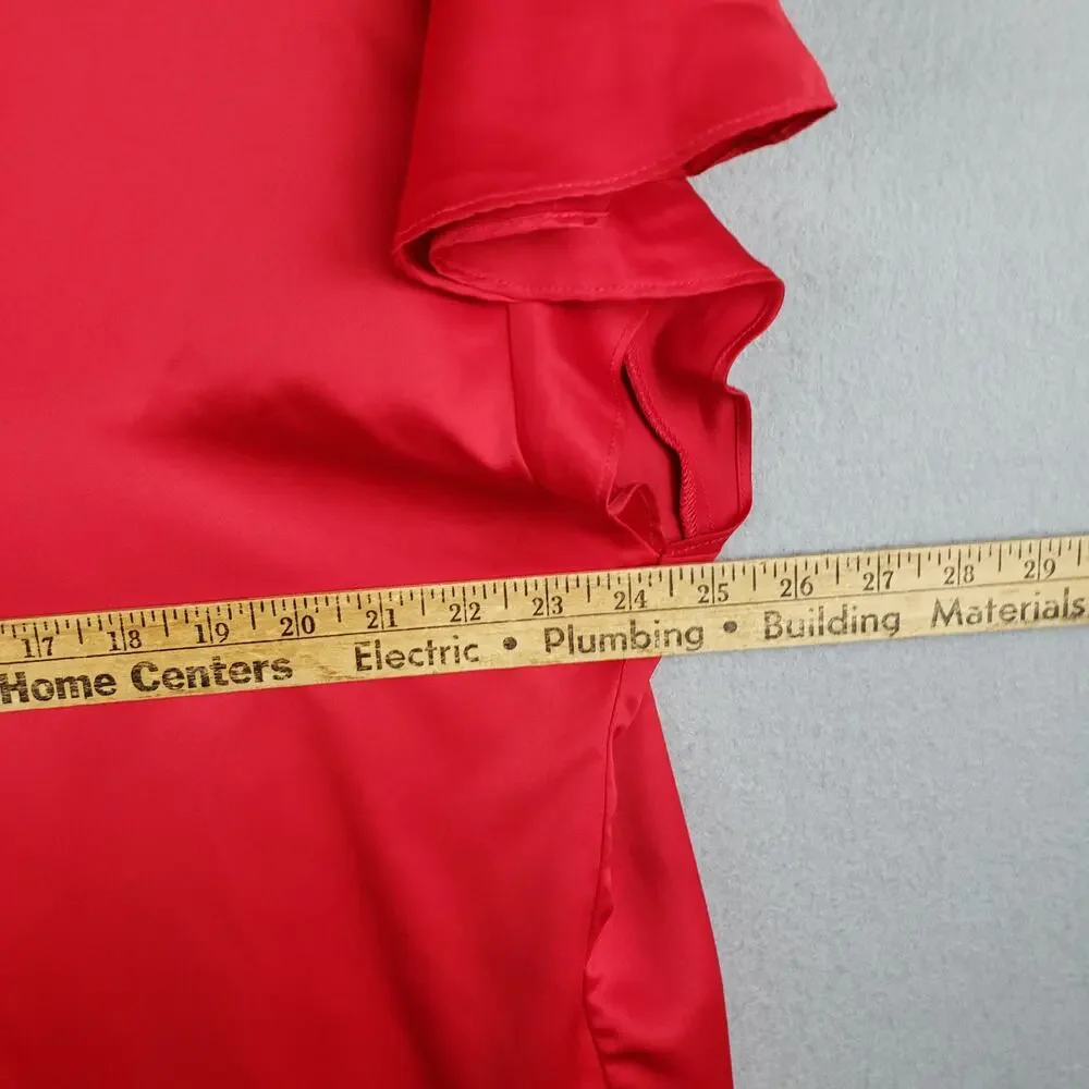 Victoria's Secret One Size Love Graphic Micro Robe Red‎ Satin Lingerie Intimate